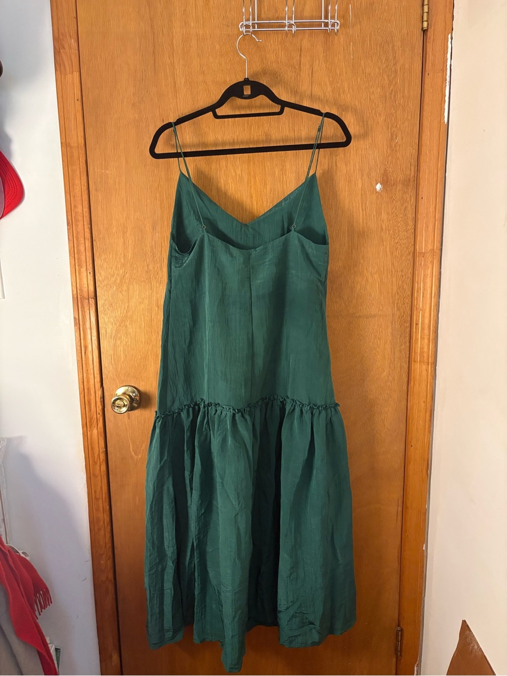 NWT FARM Rio Emerald Green Pleated Slip Maxi Dress - Picture 4 of 7